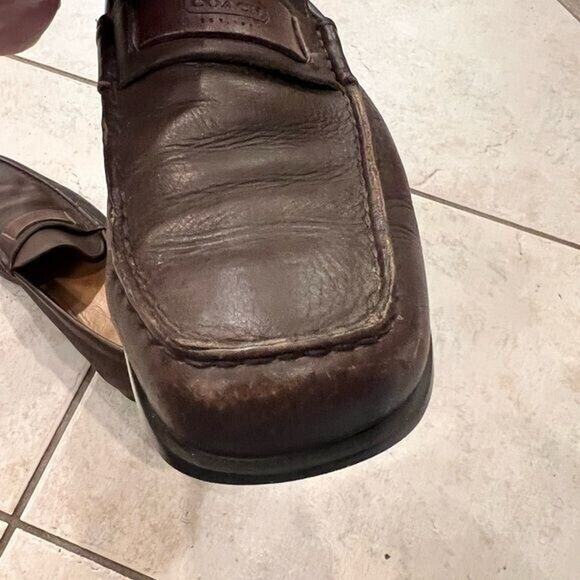 Coach men’s leather slip on loafer size 12 main image 6